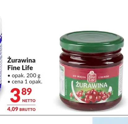 Żurawina Fine Life promocja w Makro
