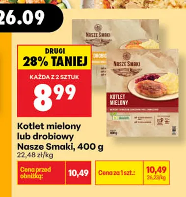 Kotlet drobiowy Nasze Smaki promocja w Biedronka