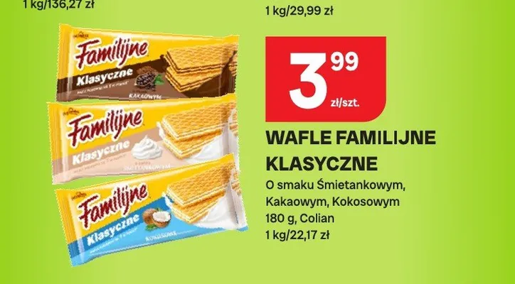 Wafle Familijne Klasyczne kokosowym promocja w Chorten
