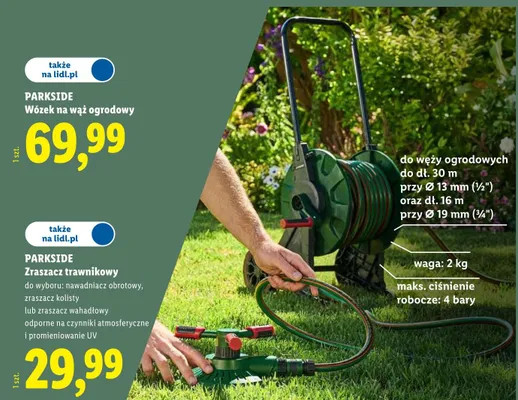 Wózek na wąż ogrodowy Parkside promocja w Lidl