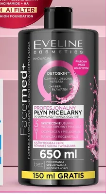 Profesjonalny płyn micelarny Eveline Cosmetics Facemed+ promocja w Hebe