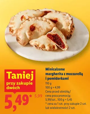 Minicalzone margherita z mozzarellą i pomidorkami promocja w Lidl