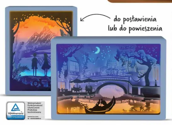 Lampka LED podświetlany obraz z 20 diodami promocja w Biedronka