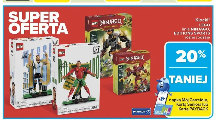 Klocki LEGO linia EDITIONS SPORTS promocja w Carrefour