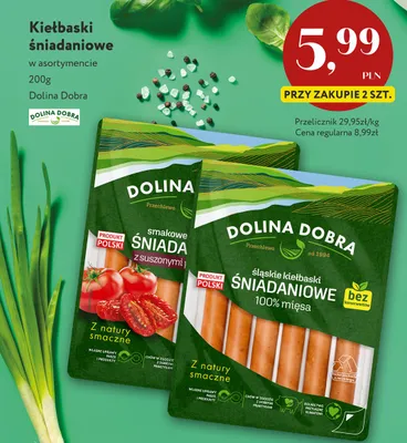 Kiełbaski śniadaniowe smakowe z suszonymi pomidorami promocja w Market Point