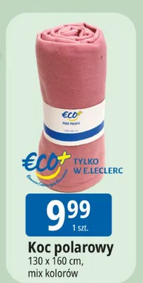 Koc polarowy 130 x 160 cm, mix kolorów promocja w Leclerc