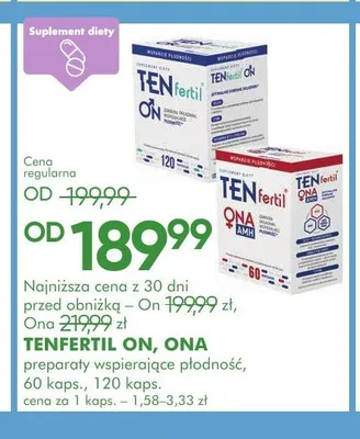 Suplement diety Tenfertil On promocja w Super-Pharm