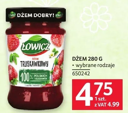 Dżem truskawkowy Łowicz 280 g promocja w Selgros