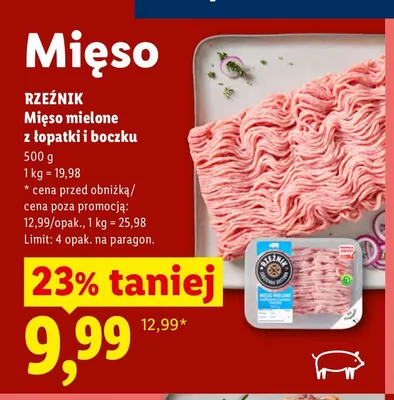Mięso mielone z łopatki promocja w Lidl