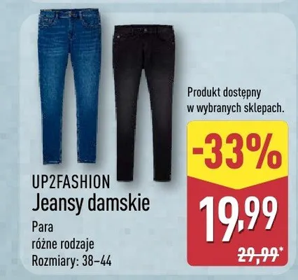 Jeansy damskie UP2FASHION promocja w Aldi