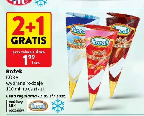 Rożek Koral truskawkowy promocja w Intermarche