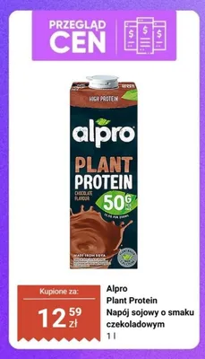 Napój sojowy o smaku czekoladowym Alpro Plant Protein promocja w Biedronka