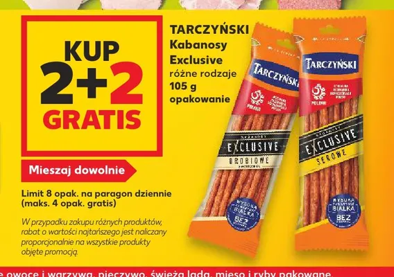 Kabanosy Exclusive serowe Tarczyński promocja w Kaufland