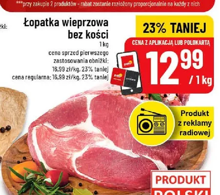 Łopatka wieprzowa bez kości promocja w POLOmarket