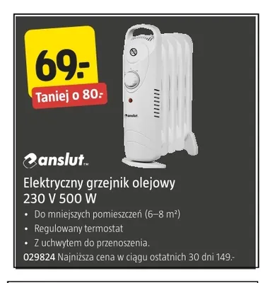 Elektryczny grzejnik olejowy Anslut promocja w Jula