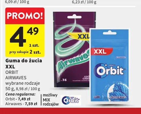 Guma do żucia XXL Airwaves promocja w Intermarche