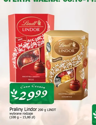 Praliny Lindor Milk Lindt promocja w CEZAR Delikatesy