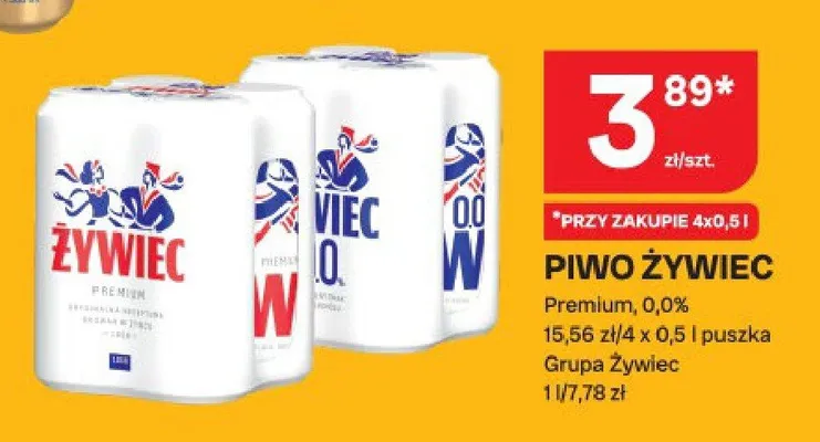 Piwo Żywiec Premium 4-pak promocja w Chorten