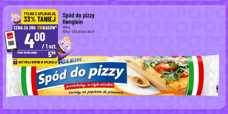 Spód do pizzy Henglein promocja w POLOmarket