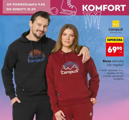 Bluza damska lub męska promocja w Biedronka