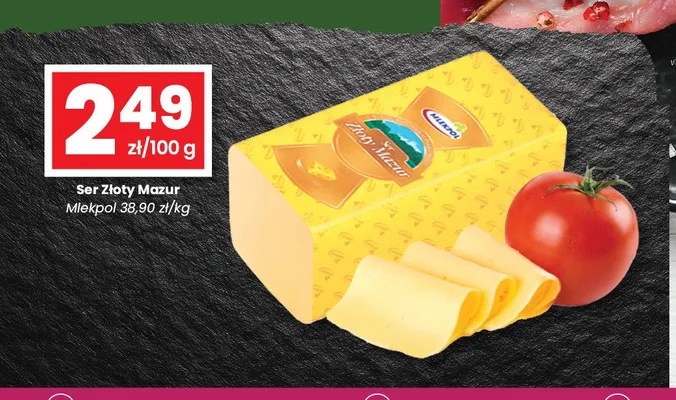 Ser żółty Złoty Mazur Mlekpol promocja w emma MARKET