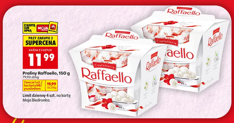 Praliny Raffaello promocja w Biedronka