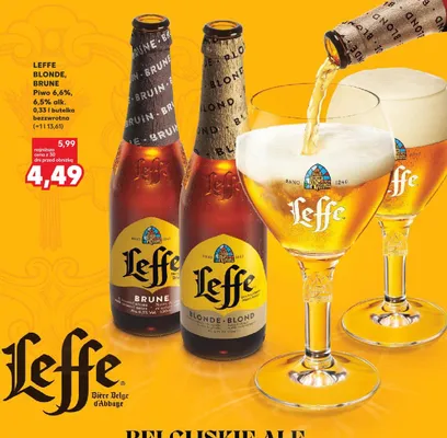 Piwo Leffe Brune 6,5% alk. promocja w Kaufland
