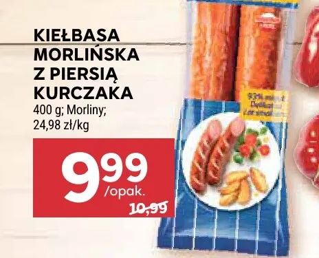 Kiełbasa morlińska z piersią kurczaka Morliny promocja w Stokrotka