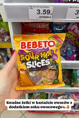 Żelki sour mix slices promocja w Dino