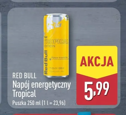 Napój energetyczny Red Bull Tropical promocja w Aldi