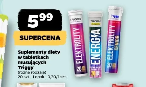 Suplementy diety w tabletkach musujących Triggy Energia promocja w Netto