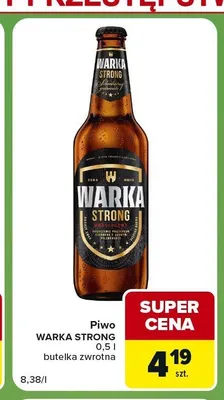 Piwo Warka Strong promocja w Carrefour Express