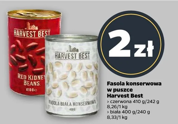 Fasola konserwowa w puszce czerwona Harvest Best promocja w Netto