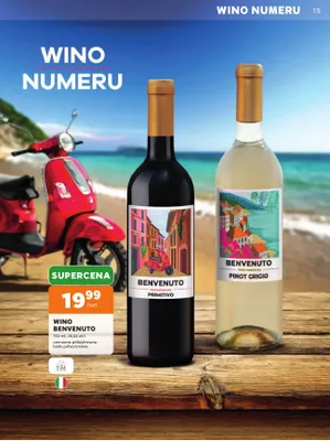 Wino czerwone półwytrawne Benvenuto Primitivo promocja w Stokrotka
