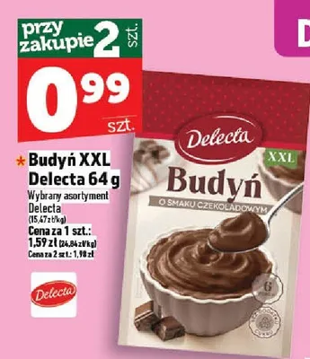 Budyń XXL Delecta promocja w TOPAZ