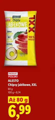 Chipsy jabłkowe XXL Alesto promocja w Lidl