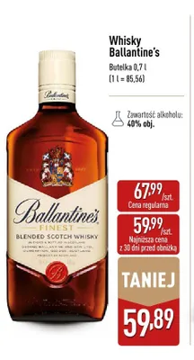 Whisky Ballantine's Finest promocja w Aldi