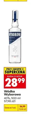 Wódka Wyborowa 40% promocja w Biedronka