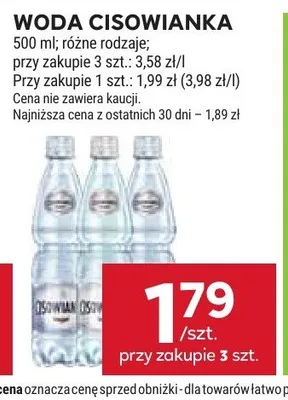 Woda Cisowianka niegazowana promocja w Stokrotka