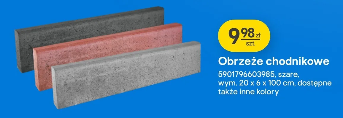 Obrzeże chodnikowe promocja w Castorama