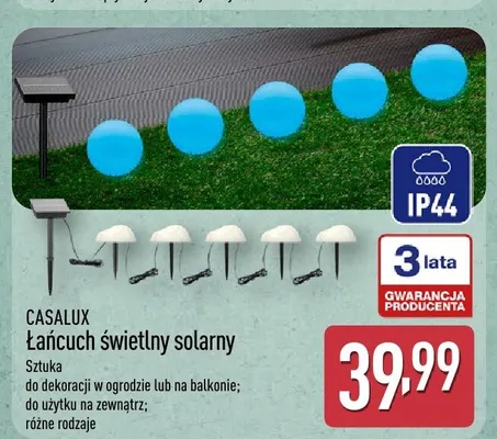 Łańcuch świetlny solarny CASALUX promocja w Aldi