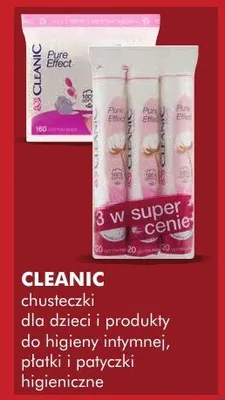 Chusteczki dla dzieci i produkty do higieny intymnej płatki i patyczki higieniczne Cleanic promocja w Super-Pharm