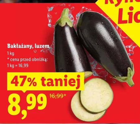 Bakłażany luzem 1kg promocja w Lidl