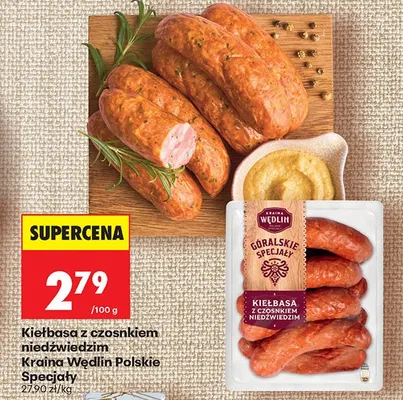 Kiełbasa z czosnkiem niedźwiedzim  promocja w Biedronka