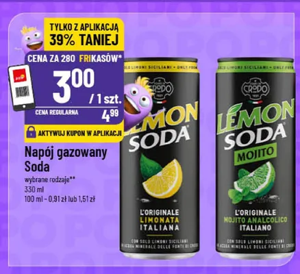 Napój gazowany Lemon Soda Mojito promocja w POLOmarket