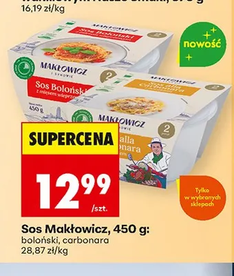 Sos carbonara Makłowicz promocja w Biedronka