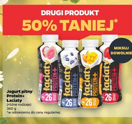Jogurt pitny Protein+ Łaciaty mango promocja w Netto