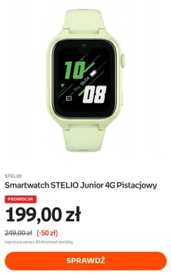 Smartwatch Stelio Junior 4 g pistacjowy promocja w Empik