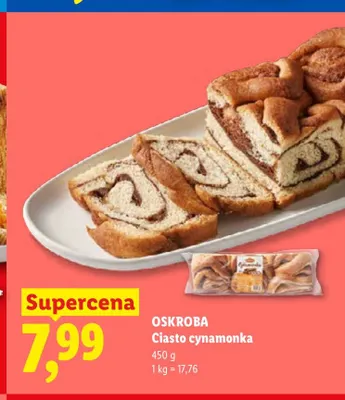 Ciasto cynamonka Oskroba promocja w Lidl