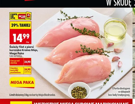 Świeże podudzie z kurczaka Kraina mięs promocja w Biedronka